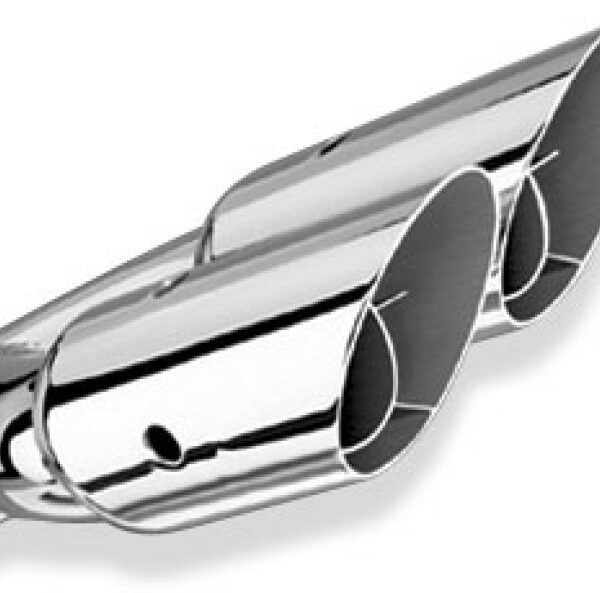 Borla Universal Polished Tip Dual Round Angle-Cut Intercooled (inlet 2 1/2in. Outlet 3in) *NO Return