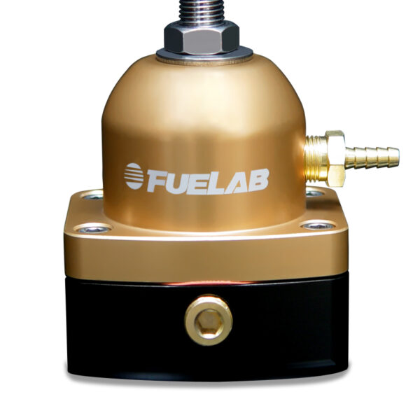Fuelab 525 EFI Adjustable FPR In-Line 90-125 PSI (1) -6AN In (1) -6AN Return - Gold