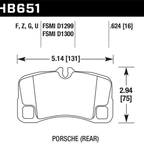 Hawk 09-11 Porsche 911 3.6L Carrera Exc.Ceramic Composite Brakes Rear ER-1 Brake Pads