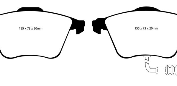 EBC 07-10 Audi TT Quattro 3.2 Yellowstuff Front Brake Pads