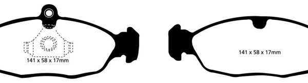 EBC 97-99 Aston Martin DB7 3.2 Supercharged Redstuff Rear Brake Pads