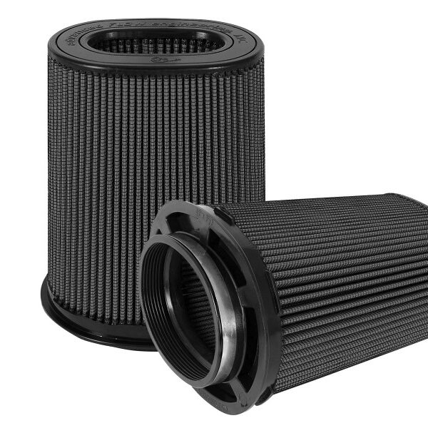 aFe Magnum FLOW Black Pro 5R Air Filter (Pair) (6x4)in F x (8-1/4x6-1/4in)  B x (7-1/4x5in) Tx10in H