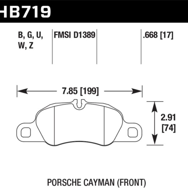 Hawk DTC-80 14-16 Porsche Cayman Front Race Brake Pads