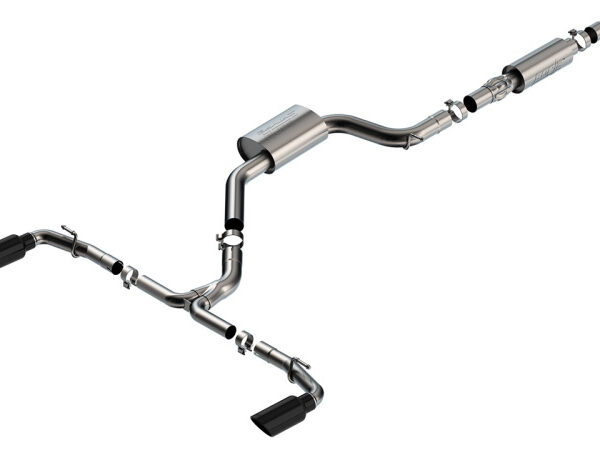 Borla 22-23 Volkswagen Golf GTI 2.0L AT/MT 3inch S-Type Cat-Back Exhaust - 4in Black Chrome Tips