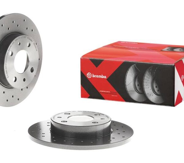 Brembo 2019 Audi A3 Quattro/19-20 Q3/15-20 S3 Front Premium Xtra Cross Drilled UV Coated Rotor