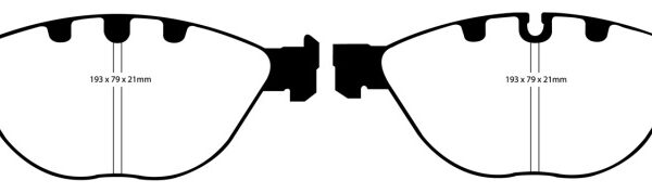 EBC 06-10 BMW M5 5.0 (E60) Redstuff Front Brake Pads
