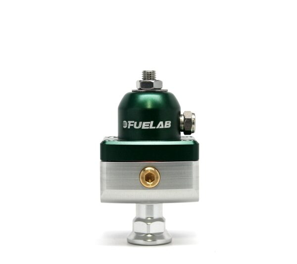 Fuelab 575 Carb Adjustable Mini FPR Blocking 10-25 PSI (1) -6AN In (2) -6AN Out - Green
