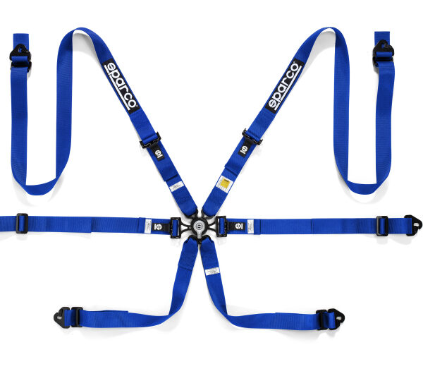 Sparco Belt 6 Pnt 2in Pd Blue