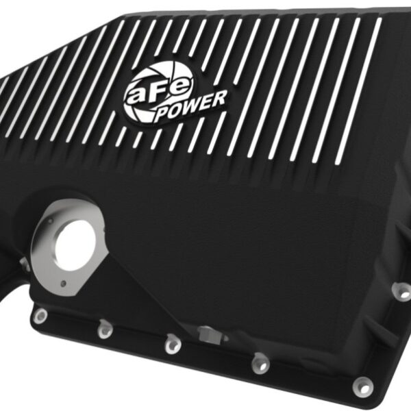 aFe 05-19 VW 1.8L/2.0L w/ Oil Sensor Engine Oil Pan Black POWER Street Series w/ Machined Fins