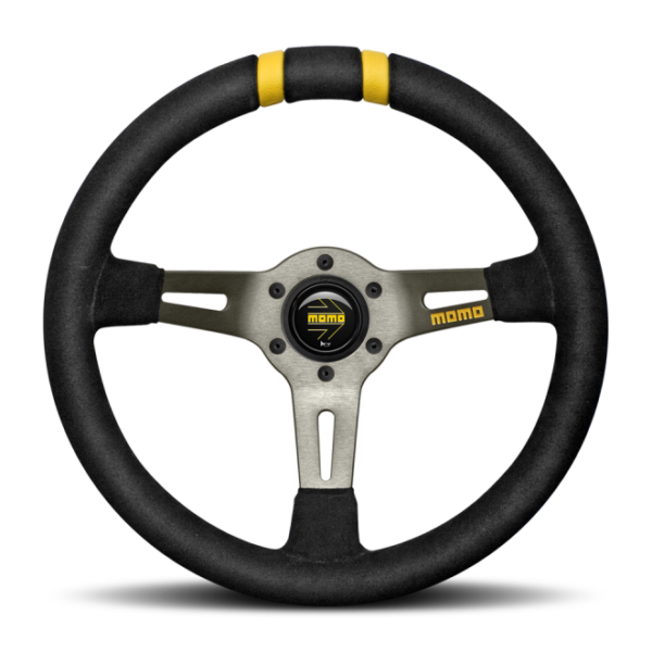 Momo MODDRIFT Steering Wheel 330 mm -  Black Suede/Anth Spokes/2 Stripes