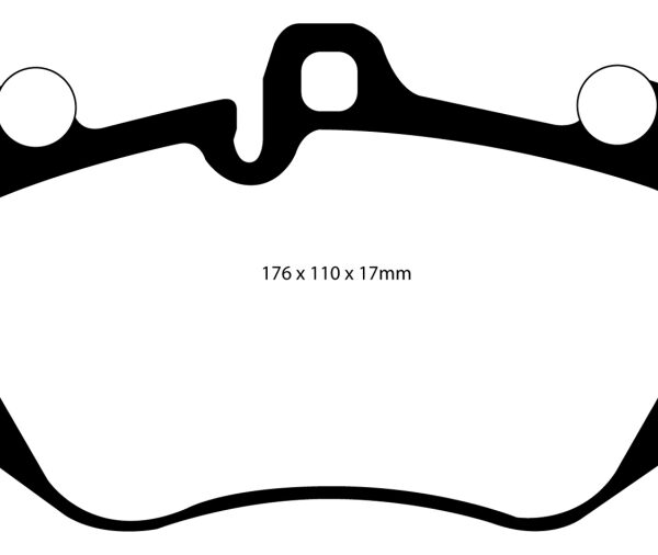EBC 05-10 Lamborghini Murcielago 6.5 (4 Pad set)(Cast Iron Rotors) Redstuff Front Brake Pads