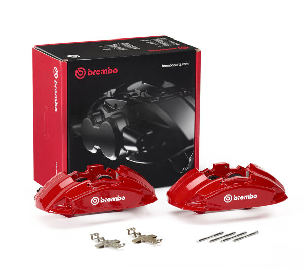 Brembo OE 2020 Mercedes-Benz E53 AMG/E63 AMG S/17 E300 Hydraulic Front X-Style Brake Calipers - Red