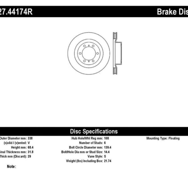 StopTech Slotted & Drilled Sport Brake Rotor