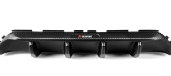 Akrapovic 18+ BMW M5 (F90) Rear Carbon Fiber Diffuser - Matte w/Red Akrapovic Logo