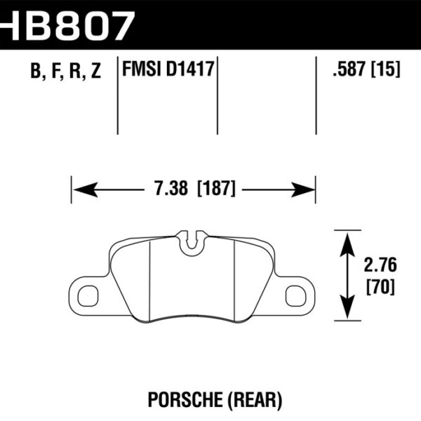 Hawk 2014 Porsche 911 HPS Rear Brake Pads