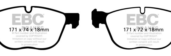 EBC 07-10 BMW X5 3.0 Redstuff Front Brake Pads