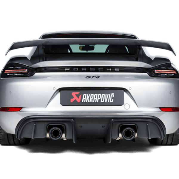 Akrapovic 2020+ Porsche Cayman GT4 (718) Slip-On Race Line (Titanium) (Req Tips / Option 2)