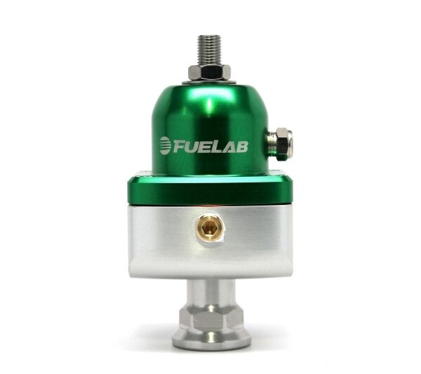 Fuelab 555 High Pressure Adjustable FPR Blocking 25-65 PSI (1) -8AN In (2) -8AN Out - Green