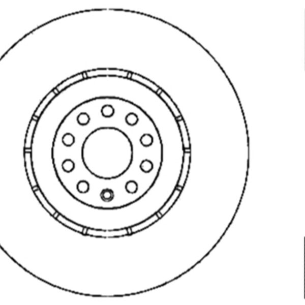 StopTech 04-06 Audi TT Quattro / 04 VW Golf R32 AWD Drilled Left Front Rotor