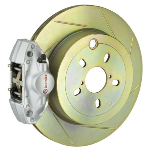 Brembo 92-98 318i/325i/328i Rear GT BBK 2 Piston Cast 2pc 294x19 1pc Rotor Slotted Type1-Silver