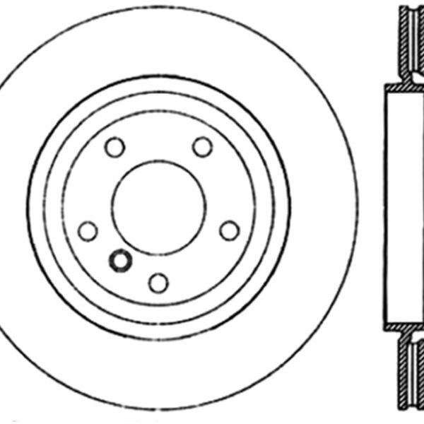 StopTech Sport Slotted (CRYO) 01-06 BMW 330Ci Rear Right Rotor