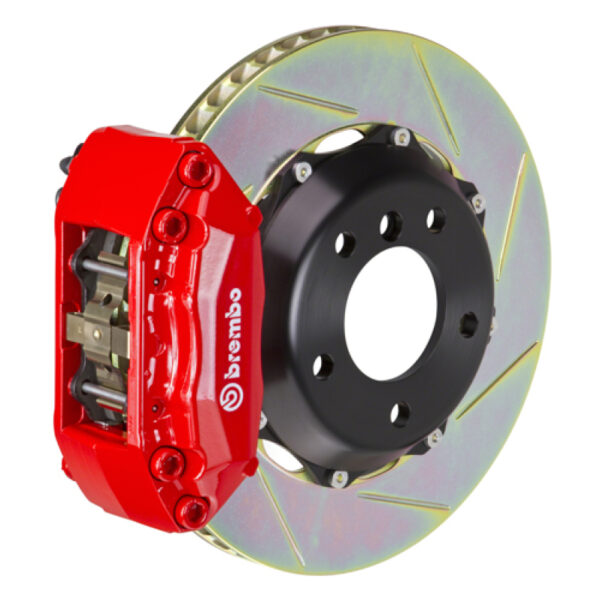 Brembo 05-10 Jetta Front GT BBK 4 Piston Cast 2pc 328x28 2pc Rotor Slotted Type1-Red