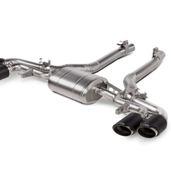 Akrapovic 2020-23 BMW X5M (F95)/X6M (F96) Slip-On Line (Titanium) w/Carbon Fiber Titanium Tips