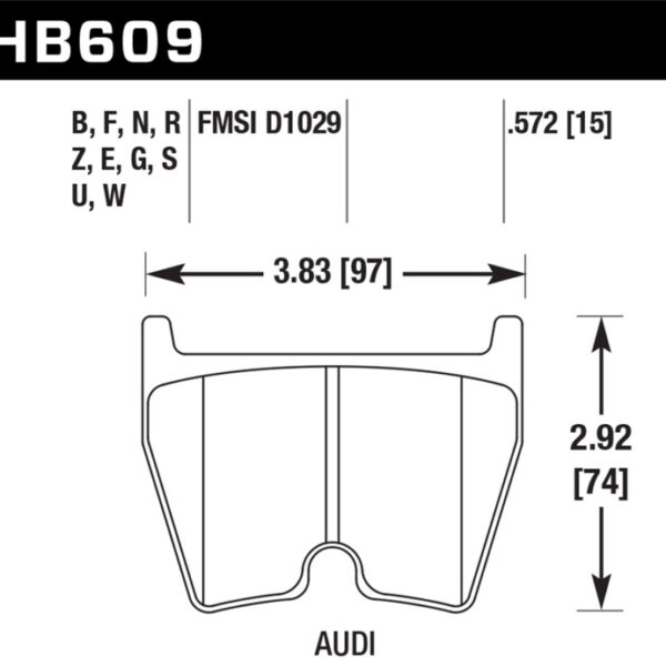 Hawk DTC-80 08-15 Audi R8 Front Race Brake Pads