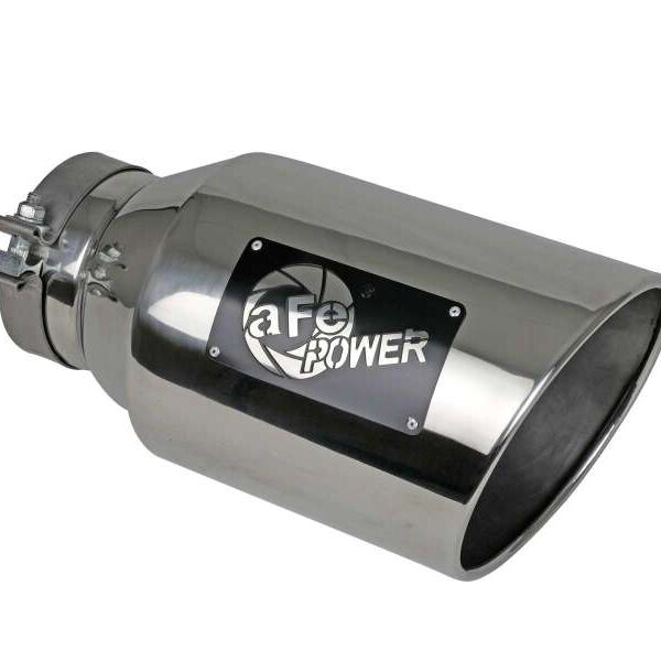 aFe Power Universal 5in Inlet 8in Outet MACH Force-XP Clamp-On Exhaust Tip - Polished