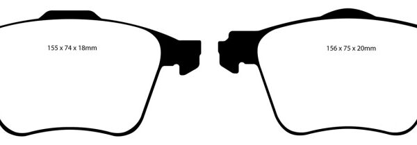 EBC 11+ Volvo S60 2.5 Turbo T5 (315mm Front Rotors) Redstuff Front Brake Pads