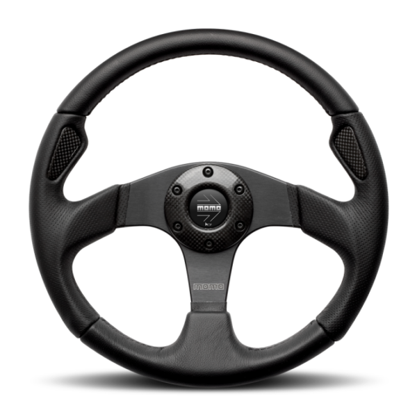 Momo Jet Steering Wheel 350 mm -  Black AirLeather/Black Spokes