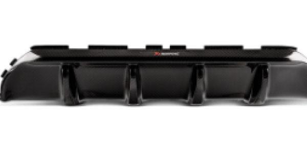 Akrapovic 18+ BMW M5 (F90) Rear Carbon Fiber Diffuser - High Gloss w/ Red/White Akrapovic Logo