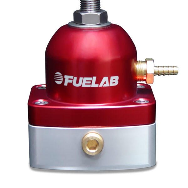 Fuelab 525 TBI Adjustable FPR In-Line Large Seat 10-25 PSI (1) -6AN In (1) -6AN Return - Red
