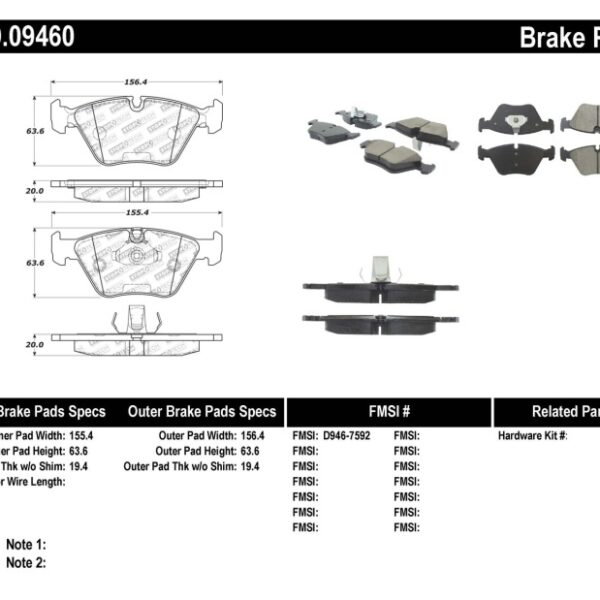 StopTech Performance 04-09 BMW X3 (E38) / 06-09 Z4 3.0Si (E86) / 00-07 330 Series Front Brake Pads