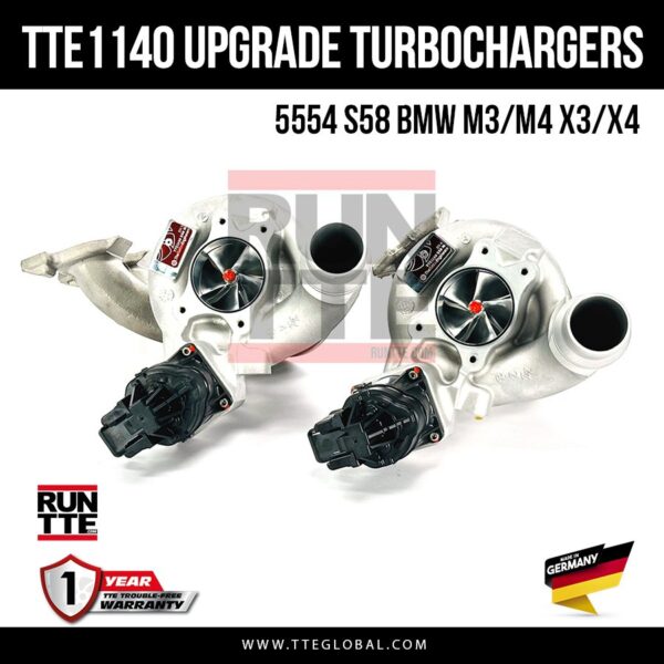 TTE1140 5554 S58 BMW M3/M4 X3M /X4M UPGRADE TURBOCHARGERS & INLETS
