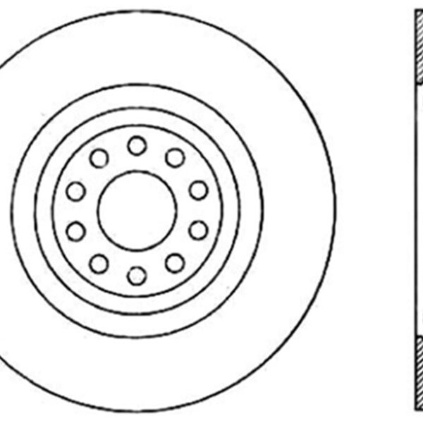 StopTech 04-09 Audi S4 Drilled Left Front Rotor