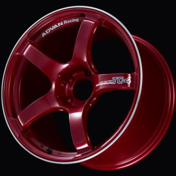 Advan TC4 18x7 / 4x100 / +41 Offset / 63 CB - Racing Candy Red & Ring