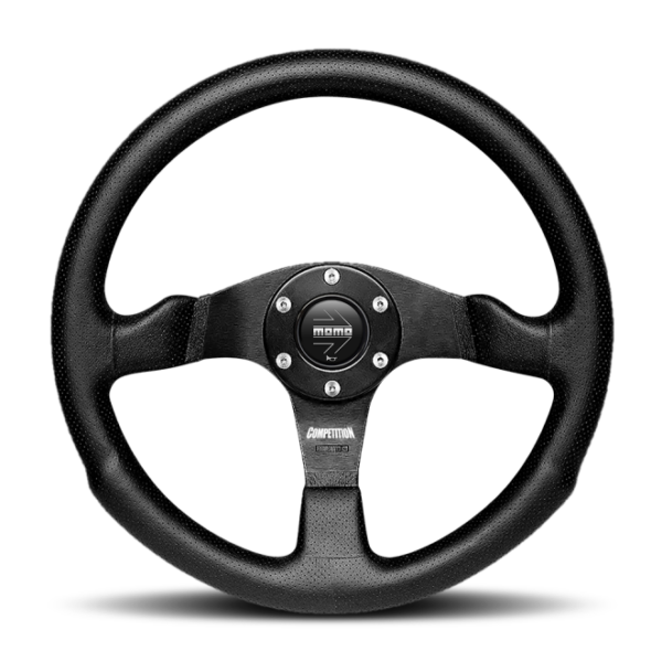 Momo Competition Steering Wheel 350 mm - Black AirLeather/Black Spokes