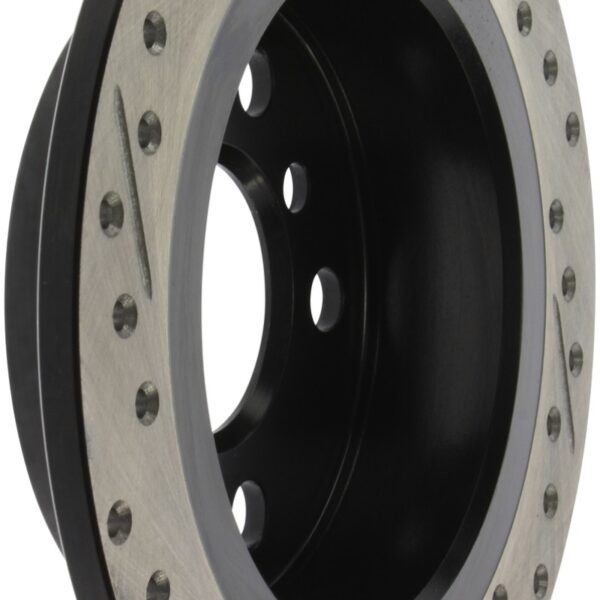 StopTech 14-15 Mini Cooper Base Slotted & Drilled Rear Left Rotor