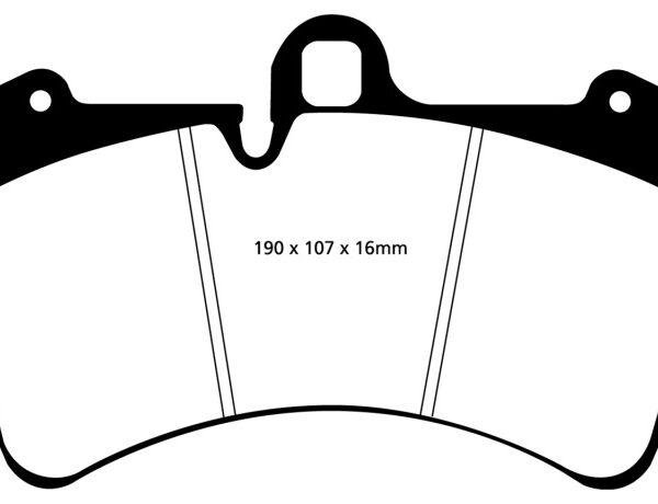 EBC 03-07 Porsche Cayenne 4.5 (350mm Rotors) Redstuff Front Brake Pads