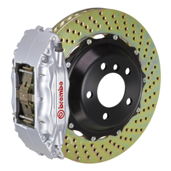 Brembo 01-06 M3 (E46) Front GT BBK 4 Piston Cast 2pc 355x32 2pc Rotor Drilled-Silver