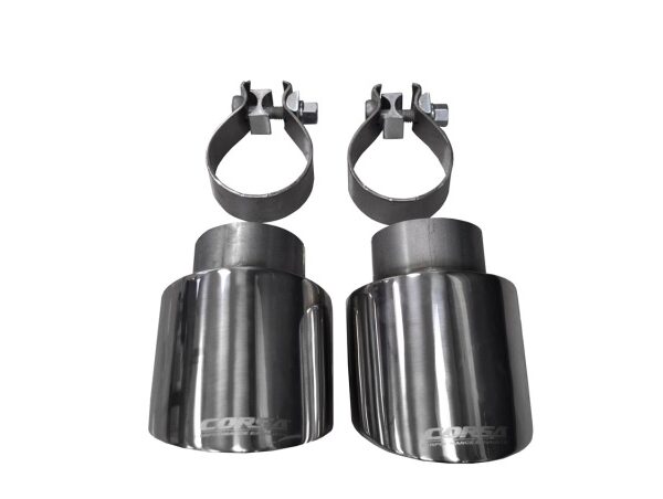 Corsa 10-14 Volkswagen R Mk6 Polished Two 4.0in Polished Pro-Series Tips