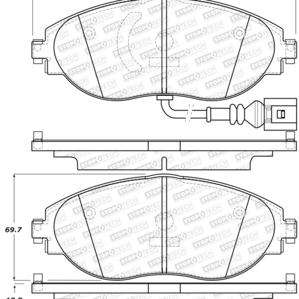 StopTech Sport 12-17 Volkswagen CC Front Brake Pads