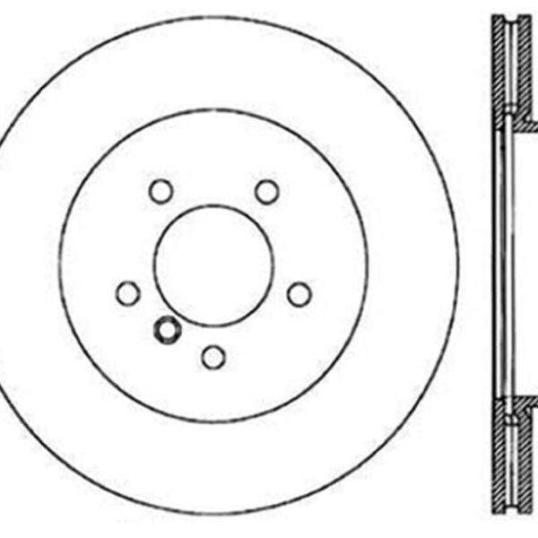 StopTech 2001-2005 BMW 330Ci / 330i / 330xi Front Left Cyro Slotted Rotor