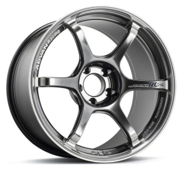 Advan RG-4 18x9.5 +38 5-114.3 Racing Hyper Black & Ring Wheel