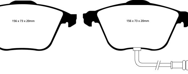 EBC 08-11 Volkswagen CC 3.6 Redstuff Front Brake Pads