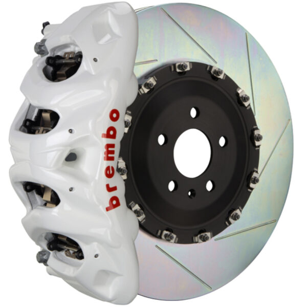 Brembo 11-18 Cayenne Turbo Rear GT BBK 4 Piston Cast 380x28 2pc Rotor Slotted Type-1- White