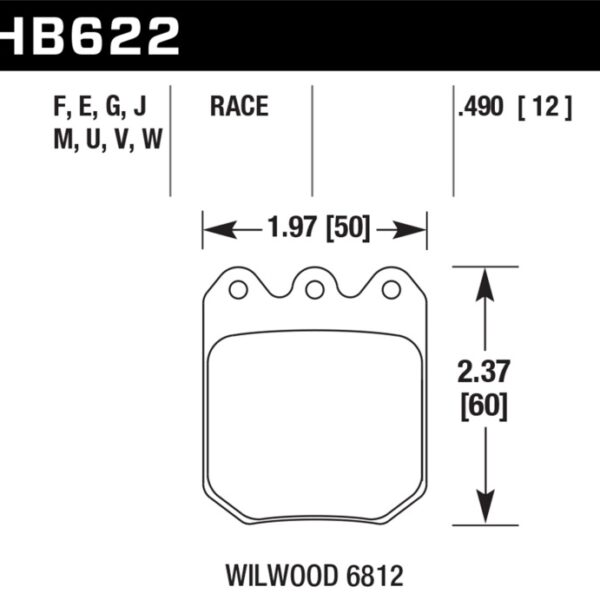 Hawk DTC-50 Brake Pads DLS 6812