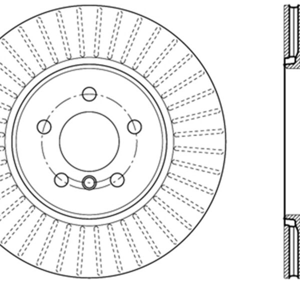 StopTech 07-18 BMW X5 / 08-19 BMW X6 Sportstop Cryo Drilled & Slotted Rotor - Rear Right
