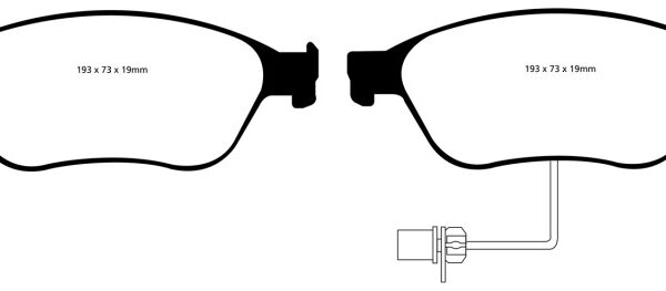 EBC 03-10 Audi A8 Quattro 4.2 Redstuff Front Brake Pads